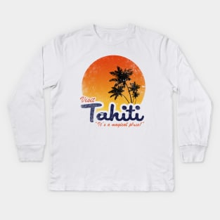 Visit Tahiti Kids Long Sleeve T-Shirt